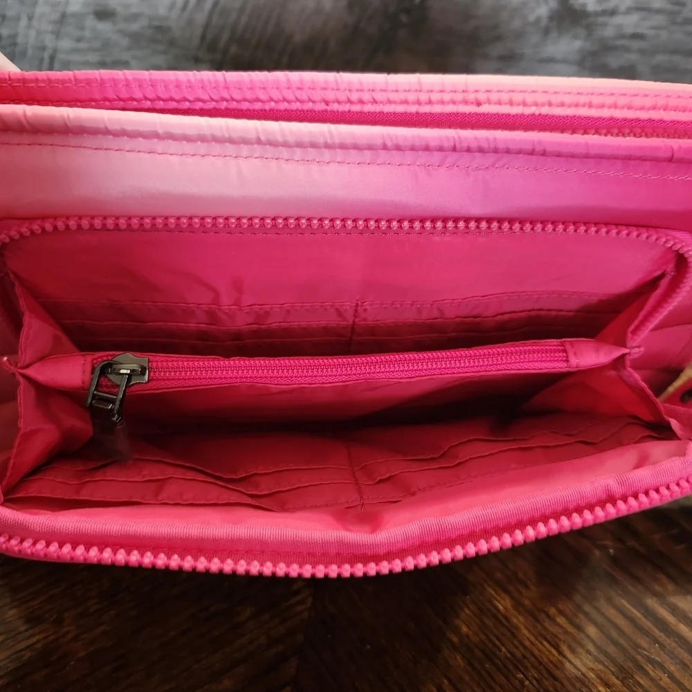 NWT Think Royln Pink Ombre Quilted Large Crossbody